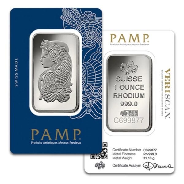 1 Oz Rhodium Bars